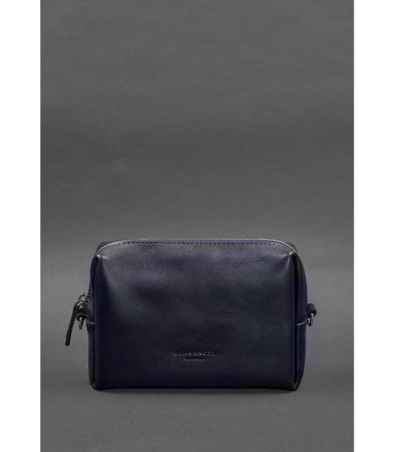 Кожаная косметичка-несессер 3.0 Синий Краст фото, картинка, изображение