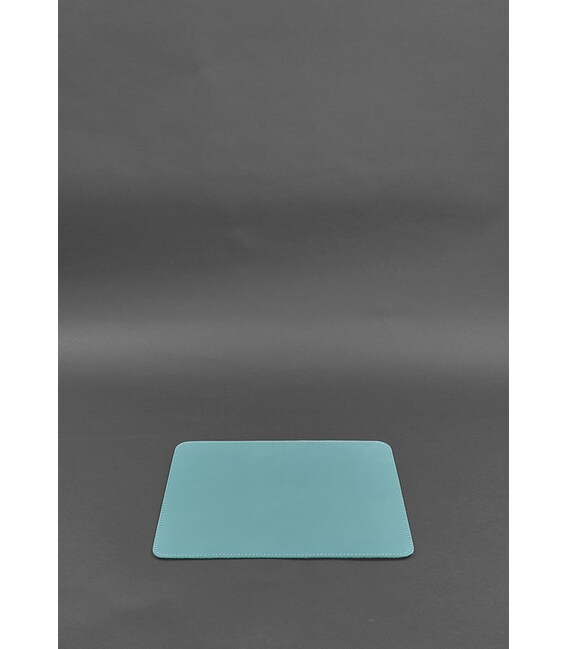 Коврик для мышки из натуральной кожи 1.0 бирюзовый краст фото, картинка, изображение