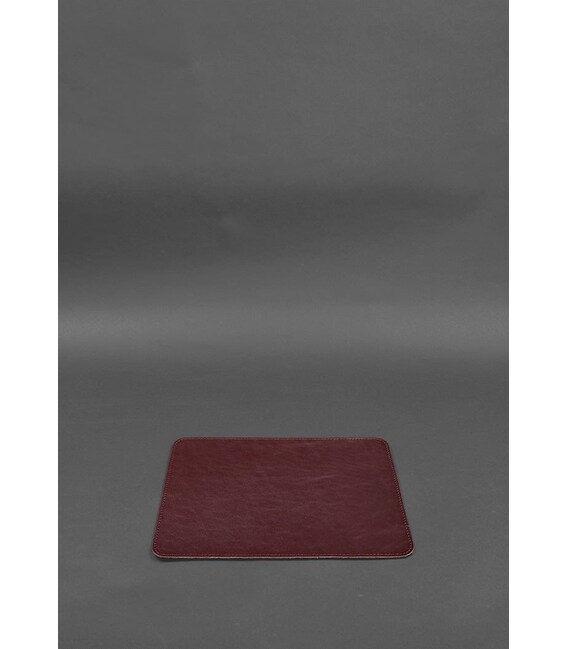 Коврик для мышки из натуральной кожи 1.0 бордовый краст фото, картинка, изображение