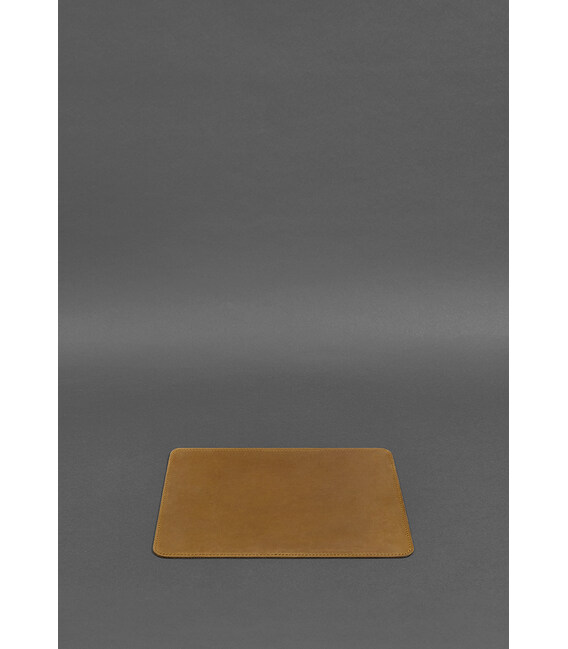 Коврик для мышки из натуральной кожи 1.0 желтый Crazy Horse фото, картинка, изображение