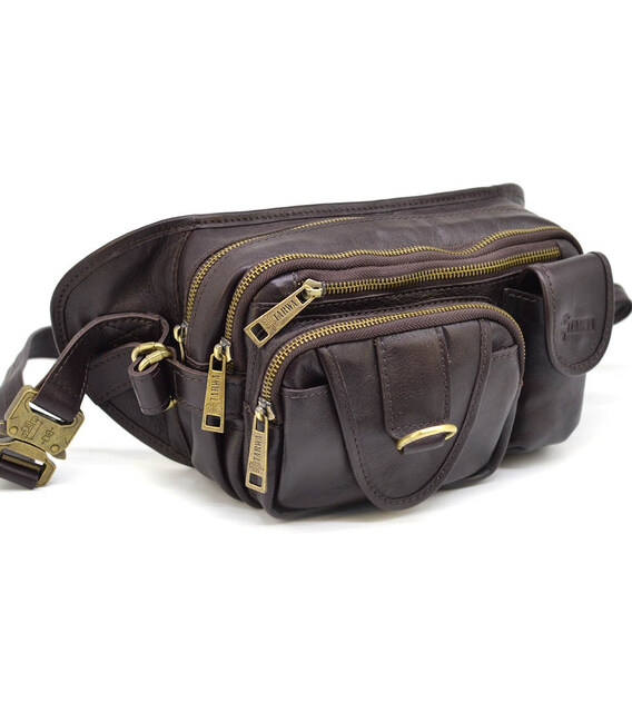 Шкіряна чоловіча сумка напоясна GC-1560-4lx бренд TARWA фото, картинка, изображение