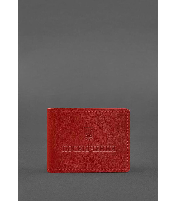 Універсальна шкіряна обкладинка для посвідчення червона картинка, зображення, фото