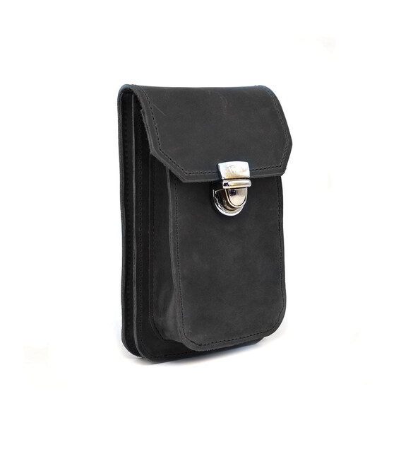 Шкіряна сумка чохол на пояс чорна TARWA RA-2091-3md фото, картинка, изображение