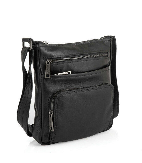 Чоловіча шкіряна сумка месенджер GA-1303-3md TARWA з кишенею фото, картинка, изображение