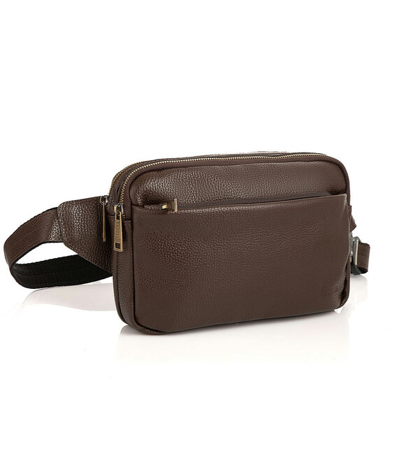 Сумка напоясна шкіряна коричнева FC-0741-3md від TARWA фото, картинка, изображение