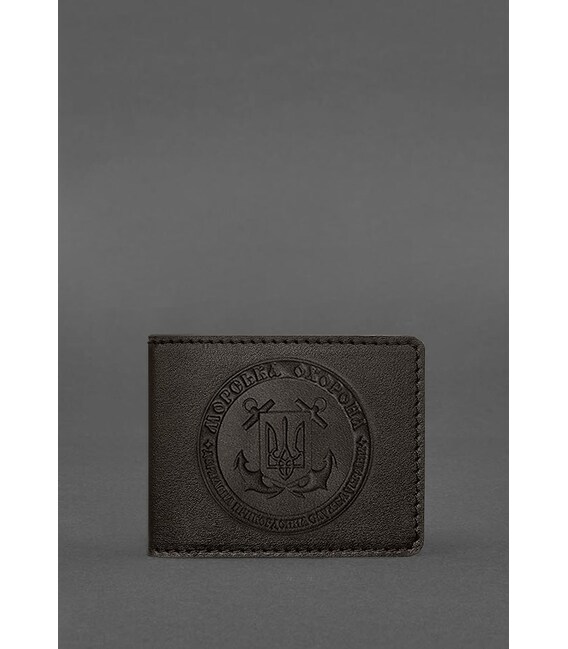 Шкіряна обкладинка на посвідчення Морської охорони темно-коричнева картинка, зображення, фото