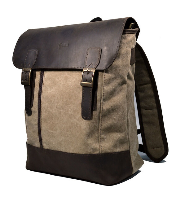 Рюкзак міський, парусина+шкіра RSc-3880-4lx бренду TARWA картинка, зображення, фото