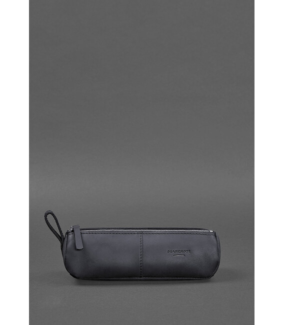 Шкіряний пенал-несесер (футляр для окулярів) 4.0 Темно-синій Crazy Horse картинка, зображення, фото