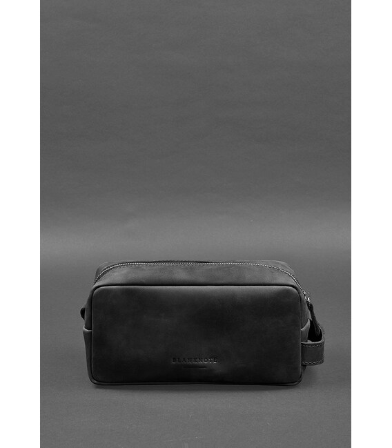 Кожаная косметичка-несессер 6.0 черный Crazy Horse фото, картинка, изображение