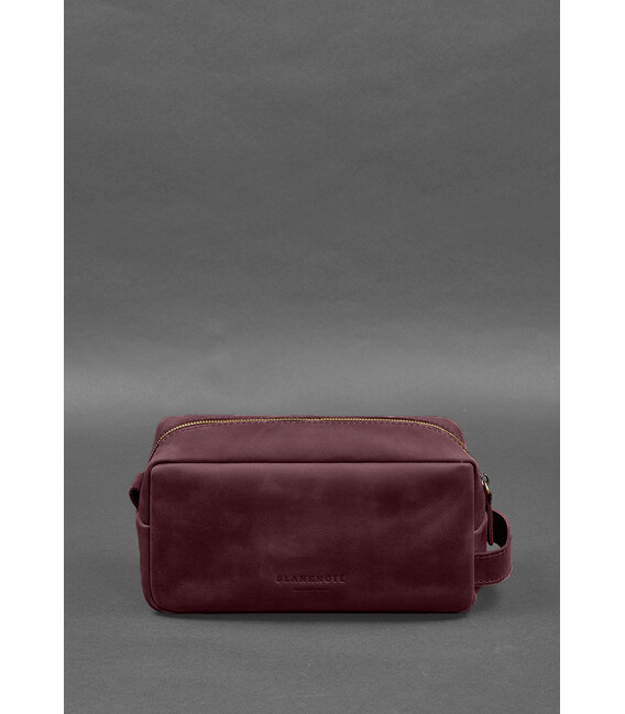 Шкіряна косметичка-несесер 6.0 бордовий Crazy Horse картинка, зображення, фото