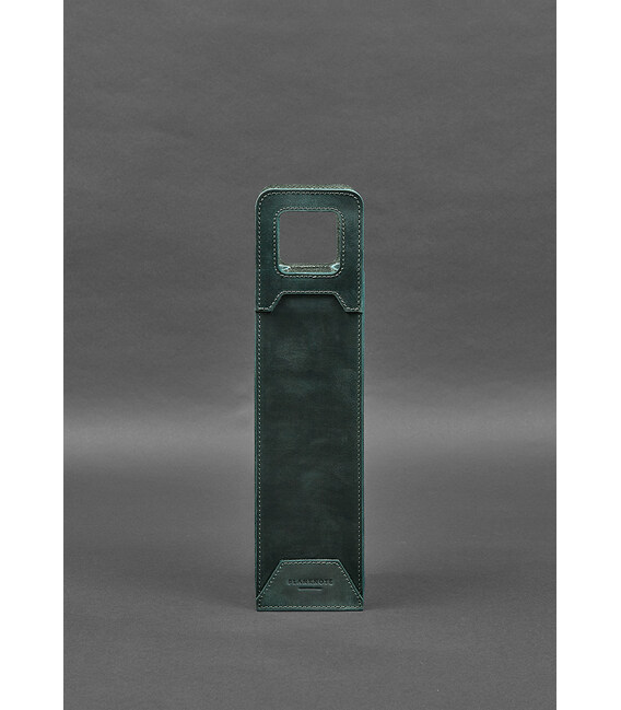 Кожаный чехол для вина 2.0 зеленый Crazy Horse фото, картинка, изображение