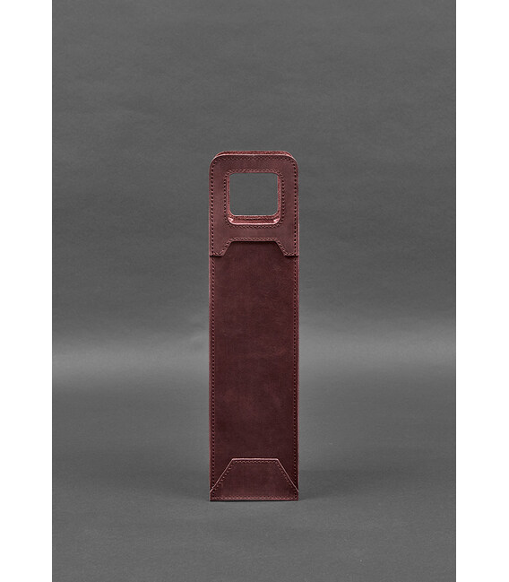 Кожаный чехол для вина 2.0 бордовый Crazy Horse фото, картинка, изображение