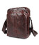 Чоловічі шкіряні сумки месенджер на плече коричнева John McDee 1054X фото, картинка, изображение