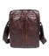 Чоловічі шкіряні сумки месенджер на плече коричнева John McDee 1054X фото, картинка, изображение