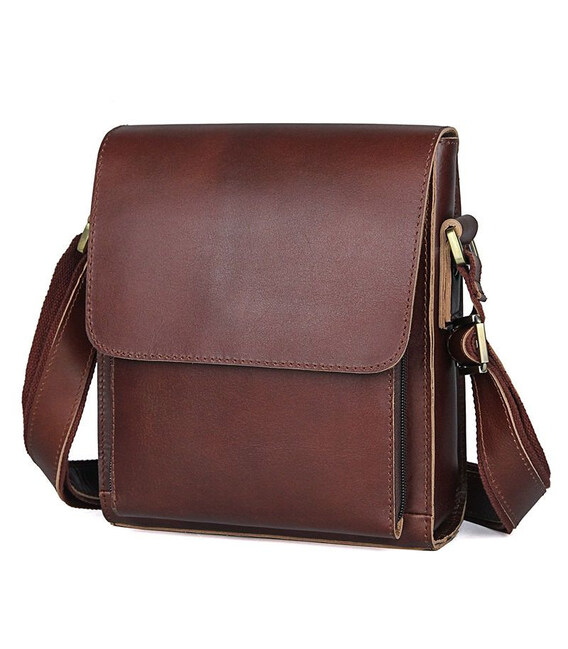 Шкіряна сумка через плече JD7055X John McDee із натуральної шкіри картинка, зображення, фото