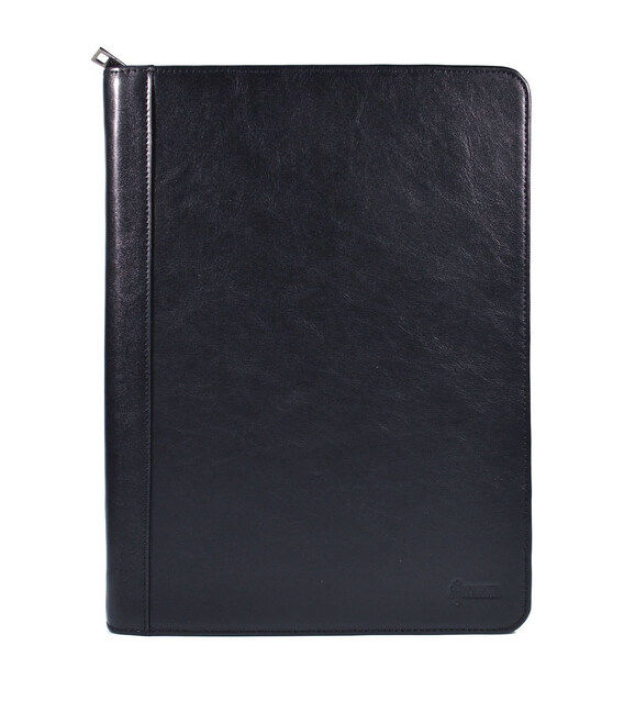 Шкіряна чорна папка органайзер портфоліо на блискавці для документів А4+ TARWA GA-1295-4lx картинка, зображення, фото