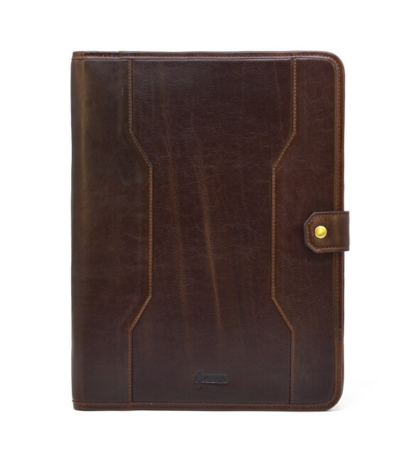 Шкіряна папка портфоліо відкритого типу з хлястиком формату А5 А4 TARWA GC-2141-4lx картинка, зображення, фото