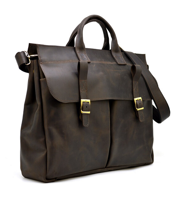 Збільшена шкіряна сумка для ноутбука 17 дюймів RC-7107-extra TARWA фото, картинка, изображение