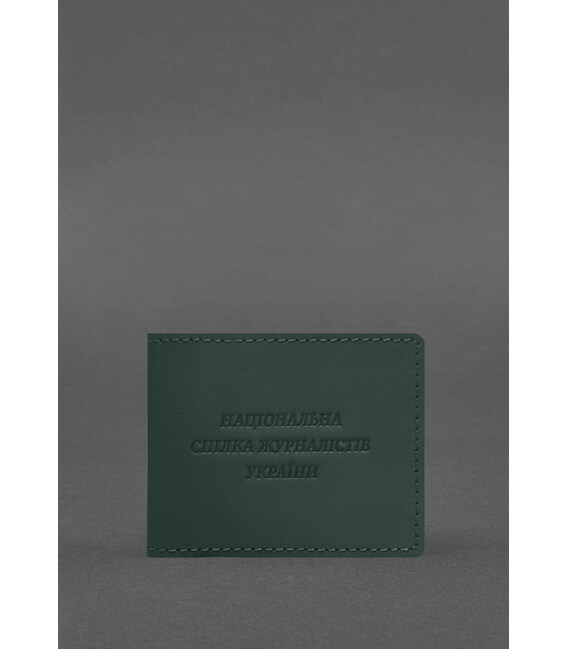 Кожаная обложка для удостоверения журналиста зеленая Crazy Horse фото, картинка, изображение