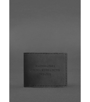 Кожаная обложка для удостоверения журналиста Черная картинка, изображение, фото