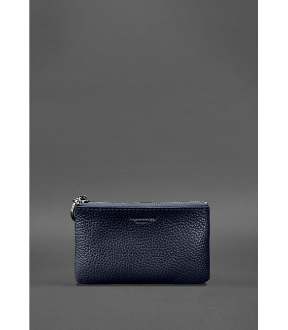 Шкіряна монетниця / міні-косметичка 3.0 синя флотар картинка, зображення, фото