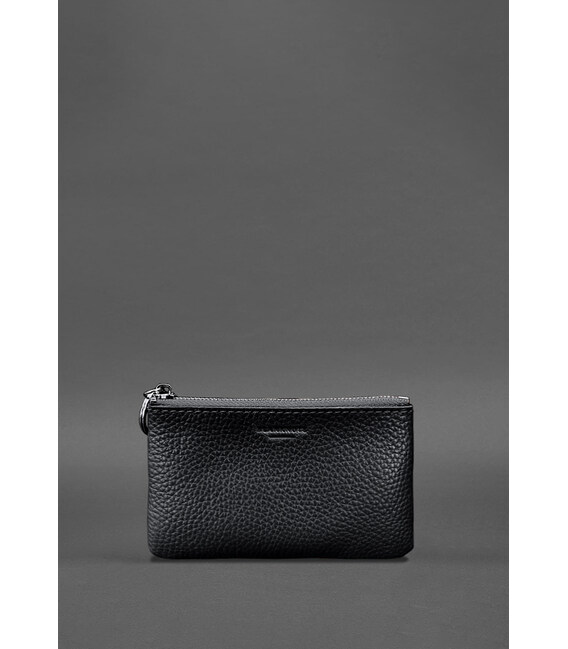 Шкіряна монетниця / міні-косметичка 3.0 чорна флотар картинка, зображення, фото