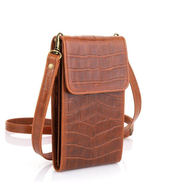 Жіноча шкіряна сумка-чохол REP2-2122-4lx TARWA, руда фото, картинка, изображение