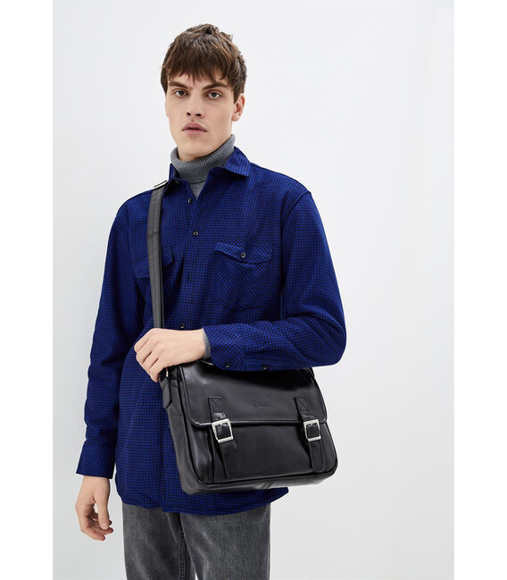 Чоловіча шкіряна сумка через плече з телячої шкіри TARWA, GA-6046-4lx фото, картинка, изображение