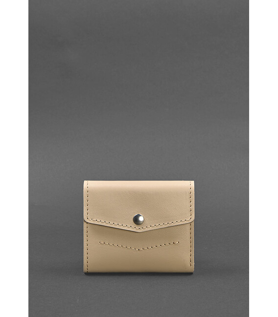 Женский кожаный кошелек 2.1 светло-бежевый фото, картинка, изображение