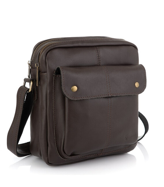 Чоловік месенджер з натуральної шкіри GC-60122-3md бренду TARWA фото, картинка, изображение