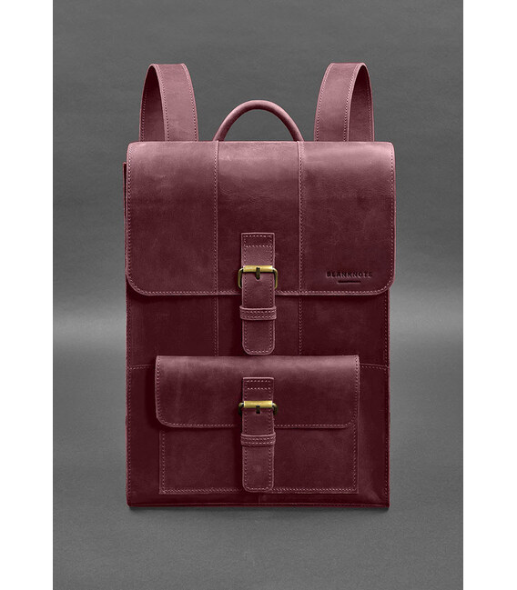 Шкіряний рюкзак Brit бордовий Crazy Horse картинка, зображення, фото