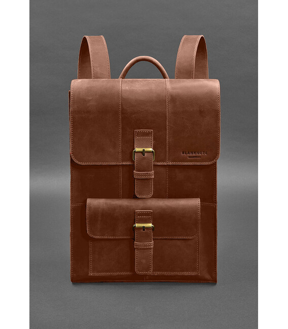 Кожаный рюкзак Brit свето-коричневый Crazy Horse фото, картинка, изображение