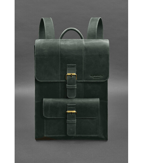 Шкіряний рюкзак Brit зелений Crazy Horse картинка, зображення, фото