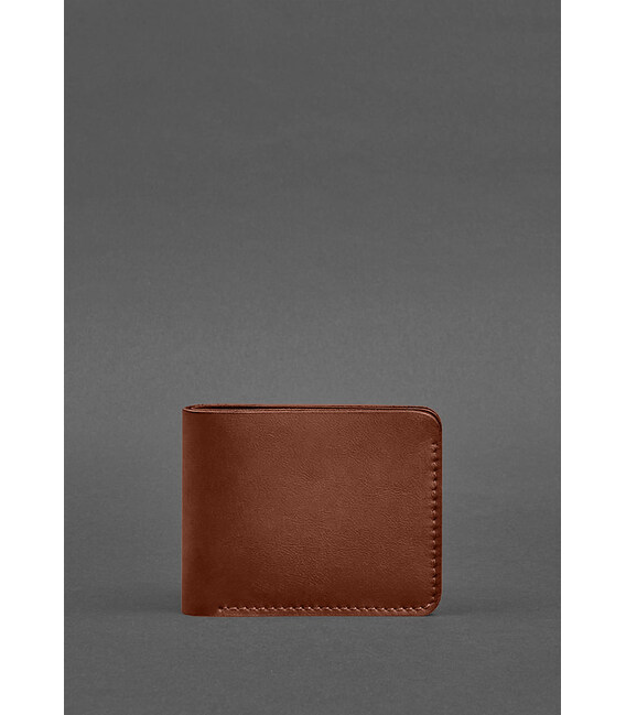 Шкіряне портмоне 4.4 (з затиском) світло-коричневе картинка, зображення, фото