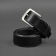 Шкіряний ремінь 40 мм чорний з сірою ниткою картинка, зображення, фото