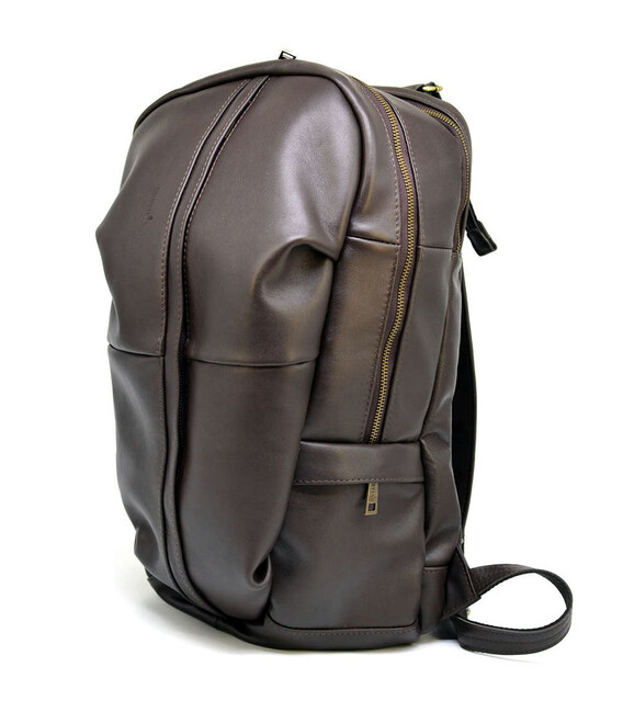 Чоловік рюкзак з натуральної шкіри коричневий GC-7340-3md TARWA фото, картинка, изображение