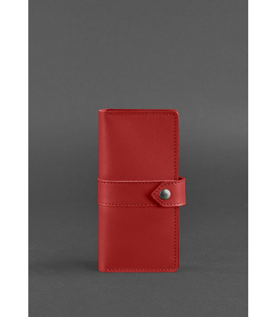 Кожаное женское портмоне 3.1 красное Краст фото, картинка, изображение