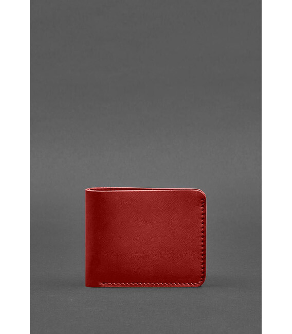 Кожаное портмоне 4.1 (4 кармана) красное фото, картинка, изображение