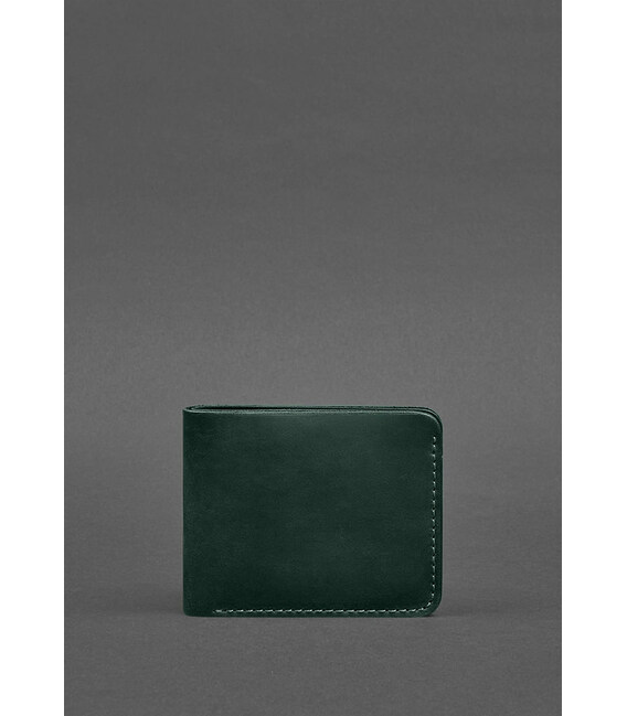 Кожаное портмоне 4.4 (с зажимом) зеленый Crazy Horse фото, картинка, изображение