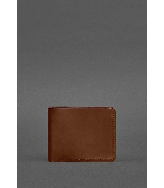 Шкіряне портмоне 4.4 (з затиском) світло-коричневий Crazy Horse картинка, зображення, фото