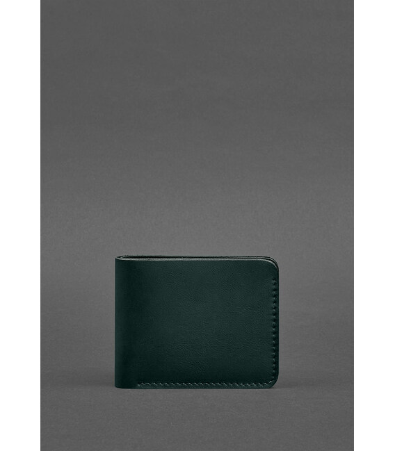 Шкіряне портмоне 4.4 (з затискачем) зелений краст картинка, зображення, фото