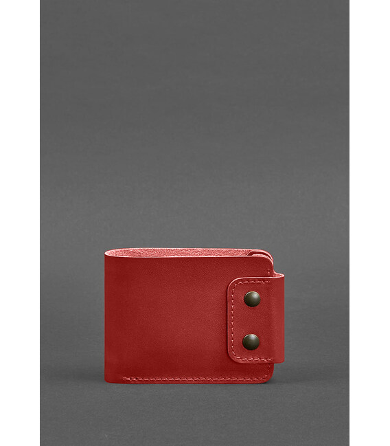 Шкіряне портмоне Zeus 9.0 червоний краст картинка, зображення, фото