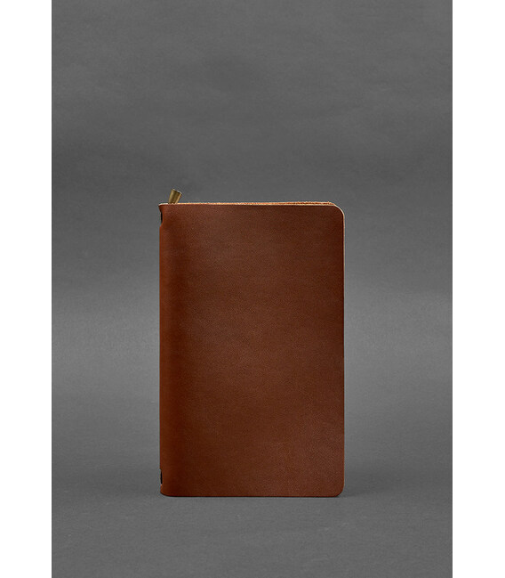 Шкіряний блокнот (софт-бук) 8.0 на резинці світло-коричневий картинка, зображення, фото