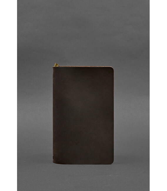 Шкіряний блокнот (софт-бук) 8.0 на гумці темно-коричневий Crazy Horse картинка, зображення, фото