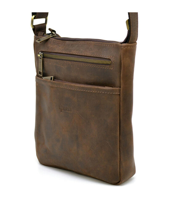 Чоловіча шкіряна сумка через плече RC-1300-3md TARWA коричнева фото, картинка, изображение