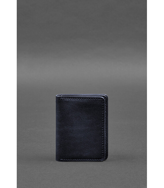 Кожаная обложка для водительского удостоверения, ID и пластиковых карт 2.0 синий фото, картинка, изображение