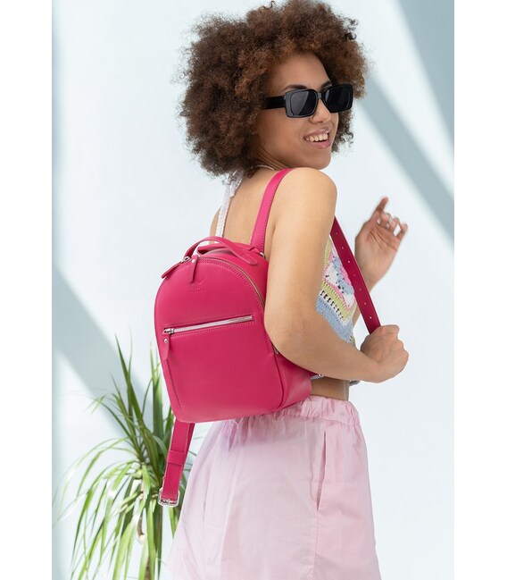 Кожаный рюкзак Groove S фуксия фото, картинка, изображение