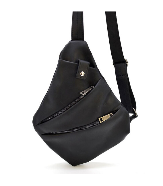 Чоловіча сумка через плече RA-6402-3md чорна бренд TARWA фото, картинка, изображение