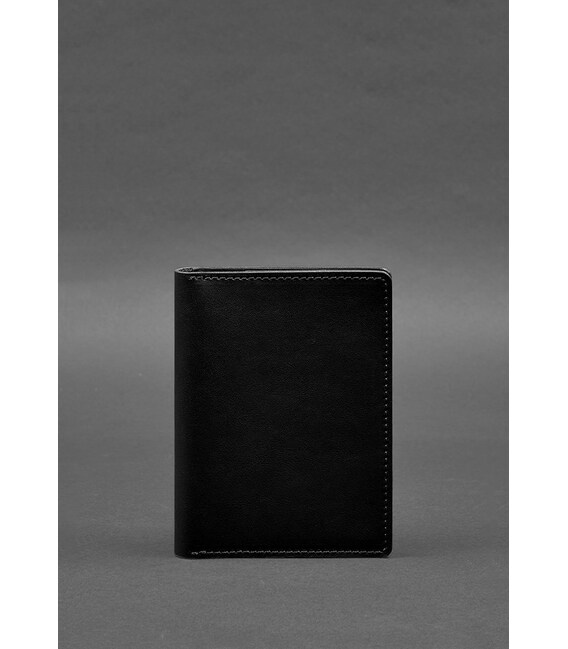 Шкіряна обкладинка-органайзер для документів 6.1 чорний краст картинка, зображення, фото