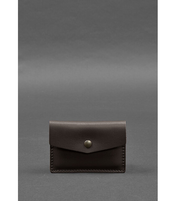 Кожаный кард-кейс 9.0 темно-коричневый Краст фото, картинка, изображение